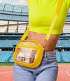 LOUISE CLEAR CROSS BODY BAG LIME GREEN