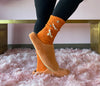 FURRY-10 Orange Faux Fur Slip-On Clog