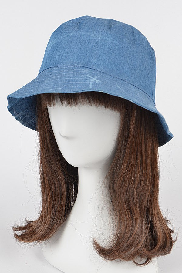 SWIRL BUCKET HAT/AMH1600 Light Denim - ShoeNami