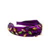 JEWEL PURPLE KNOT MARDI GRAS HEADBAND - ShoeNami