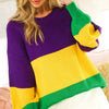 STRIPED MARDI GRAS SWEATER/VT81090 - ShoeNami