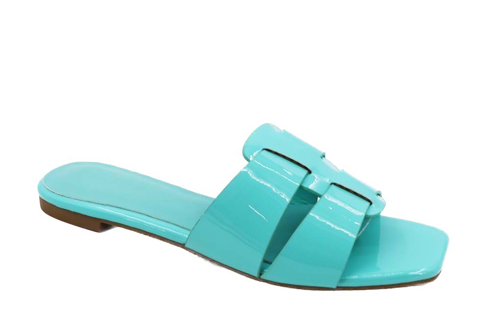 BUZZING-27 Turquoise Blue Patent - ShoeNami