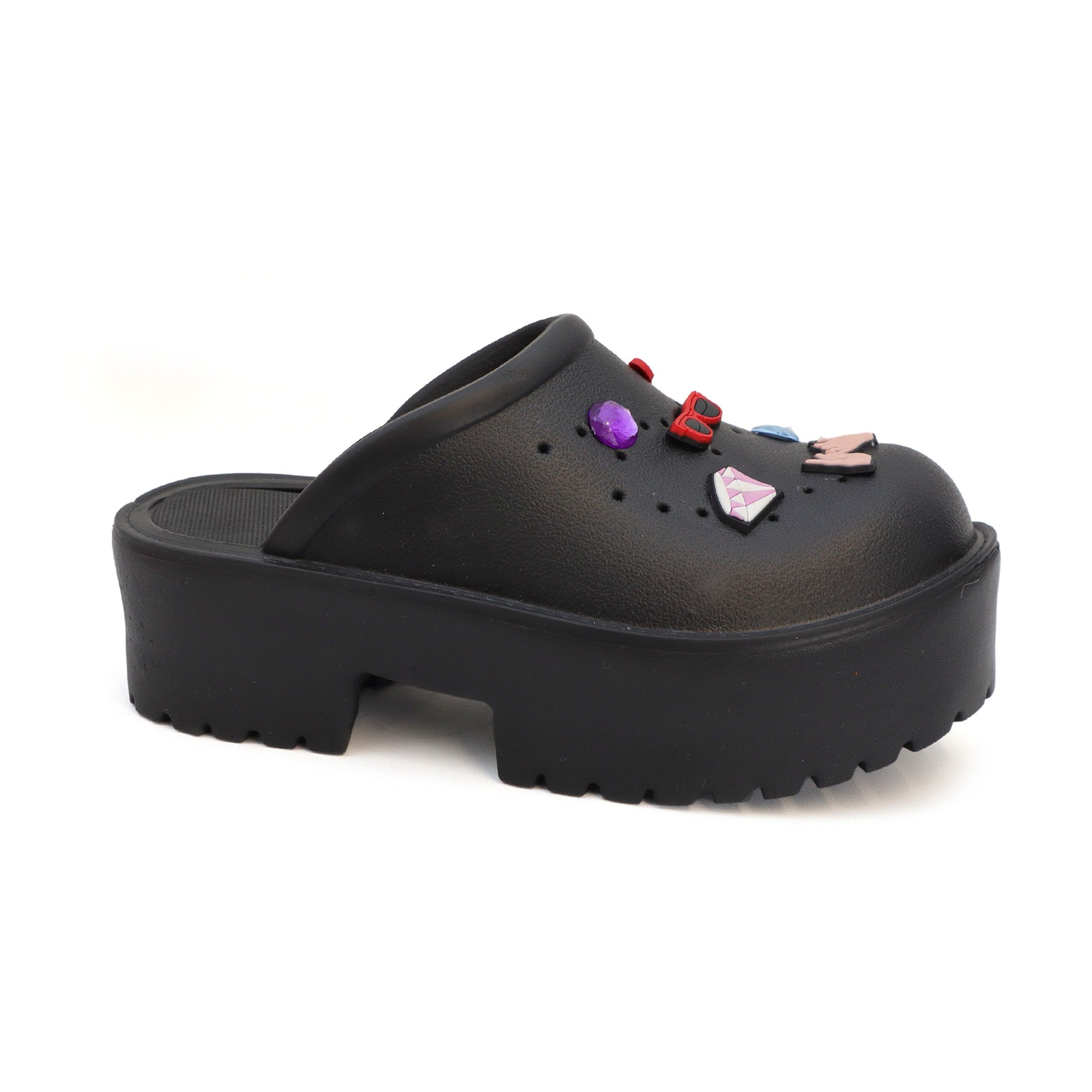 KLARAH-07 WITH CHARMS Black - ShoeNami
