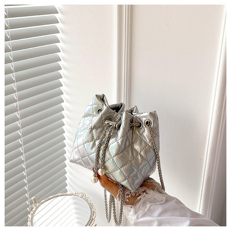 TRISTA BUCKET BAG Silver - ShoeNami