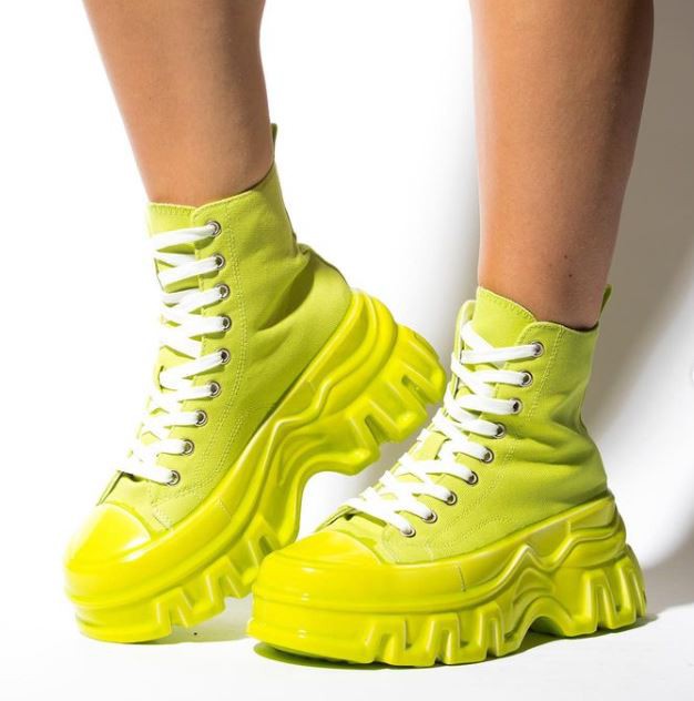 THROW IT UP Lime - ShoeNami