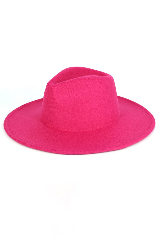 STAPLE FEDORA HAT/AMH0142 Fuchsia - ShoeNami