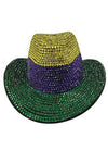 RHINESTONE MARDI GRAS COWBOY HAT - ShoeNami