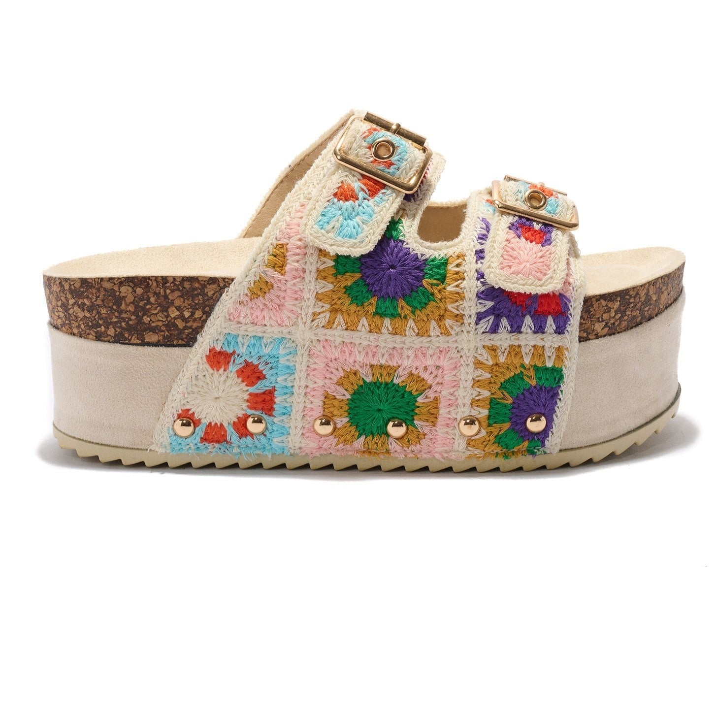 KIOWA Beige Ivory Multi Crochet