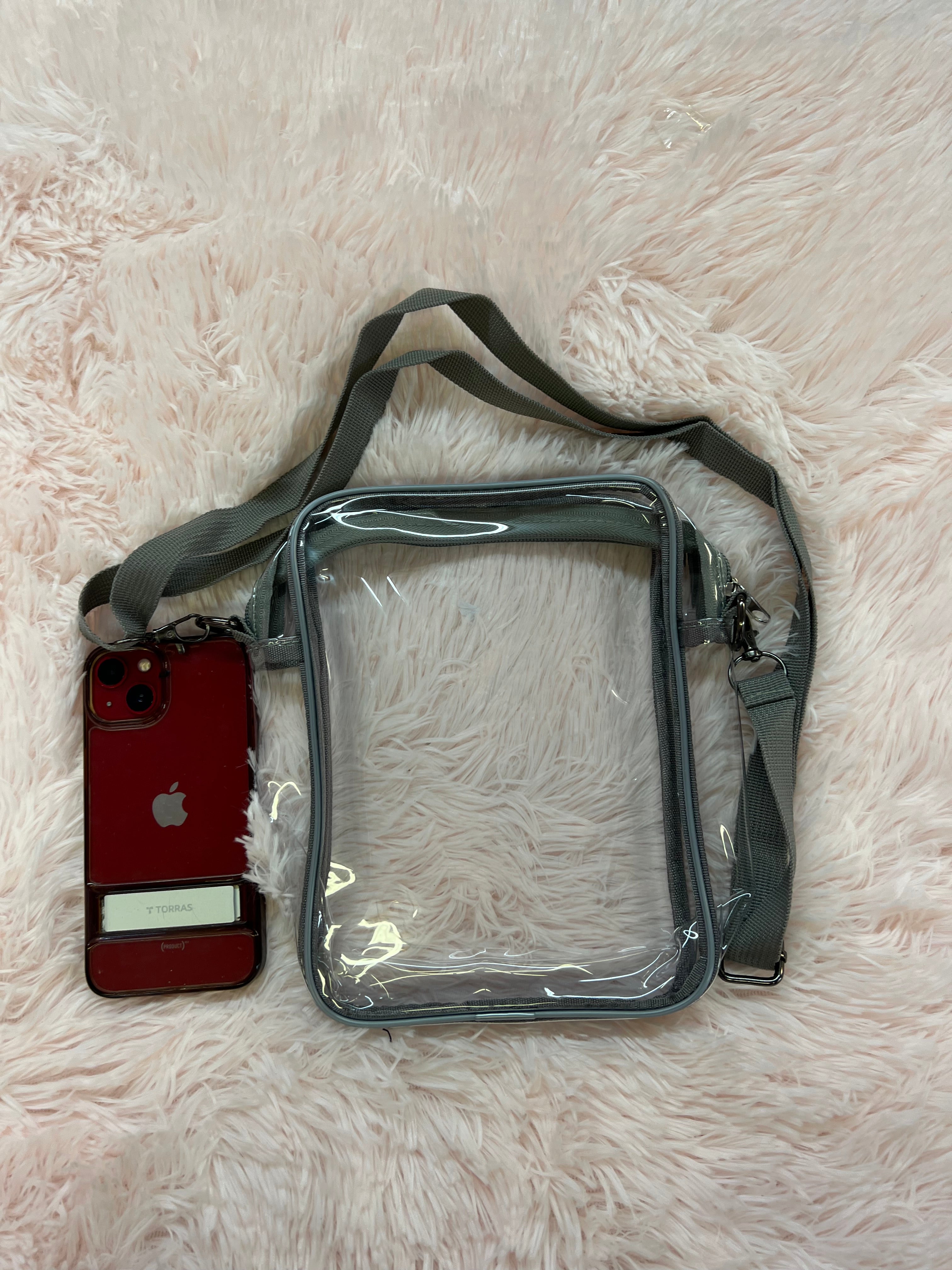 THELMA CLEAR CROSS BODY BAG GREY