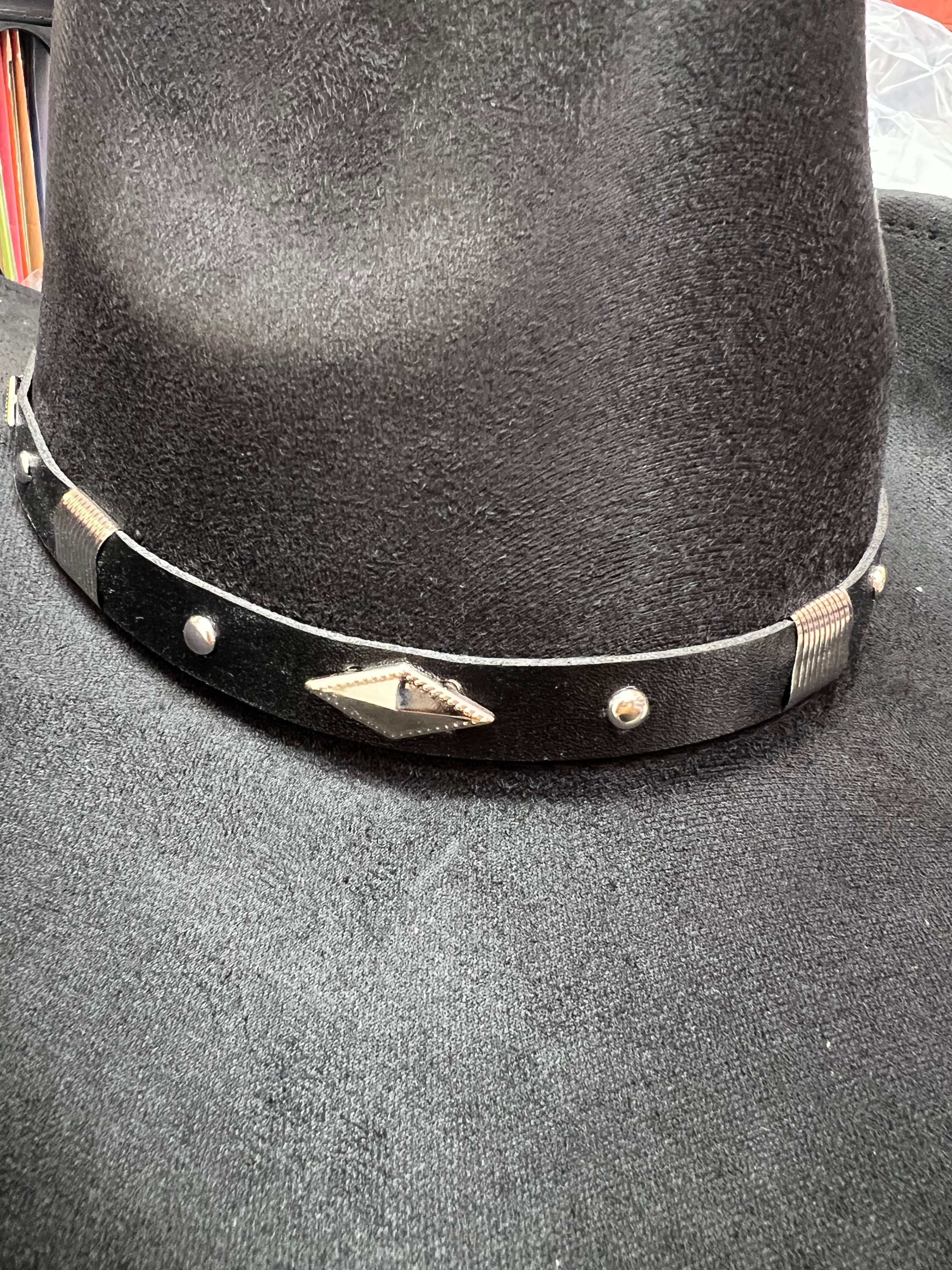 DEUCE FAUX SUEDE COWBOY HAT BLACK