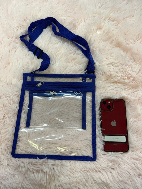 DOLLY CROSS BODY BAG CLEAR AND BLUE