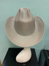 JESSIE Shiny Cowboy Hat White/Silver