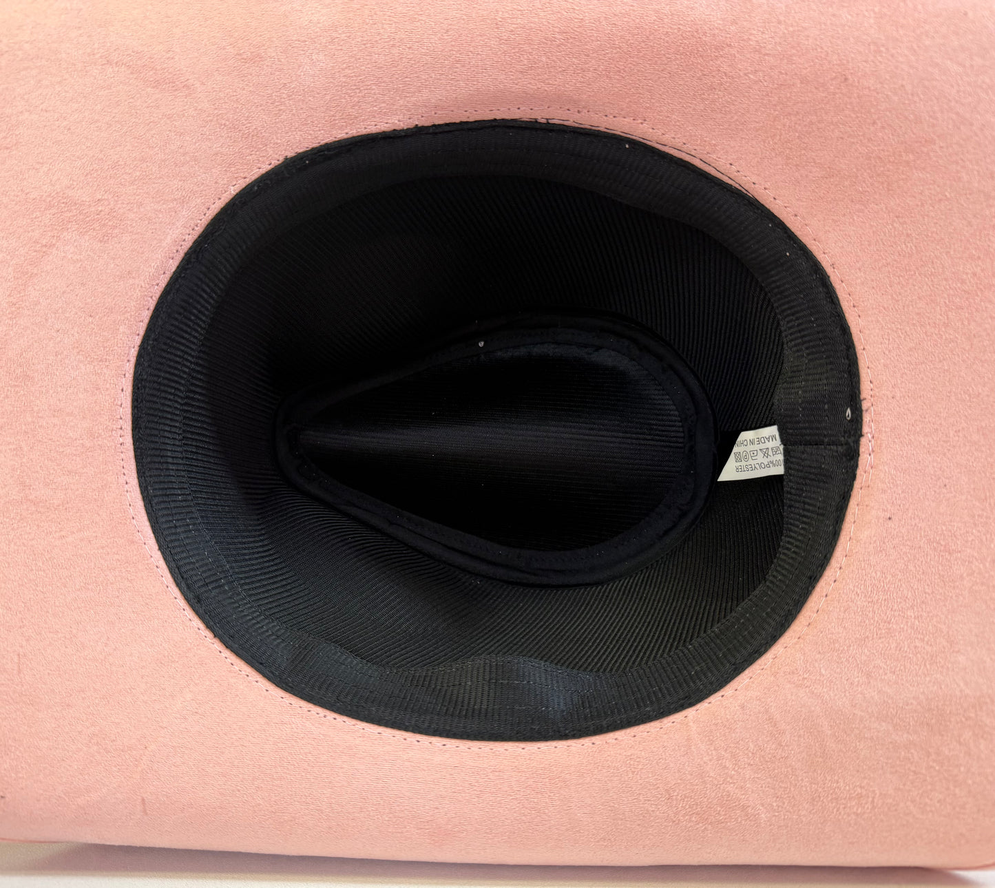 BRAVO PINK FAUX SUEDE COWBOY HAT WITH TRIPLE STAR RHINESTONE DESIGN