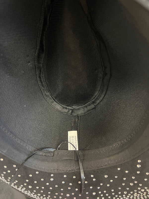 DIVA RHINESTONE COWBOY HAT black