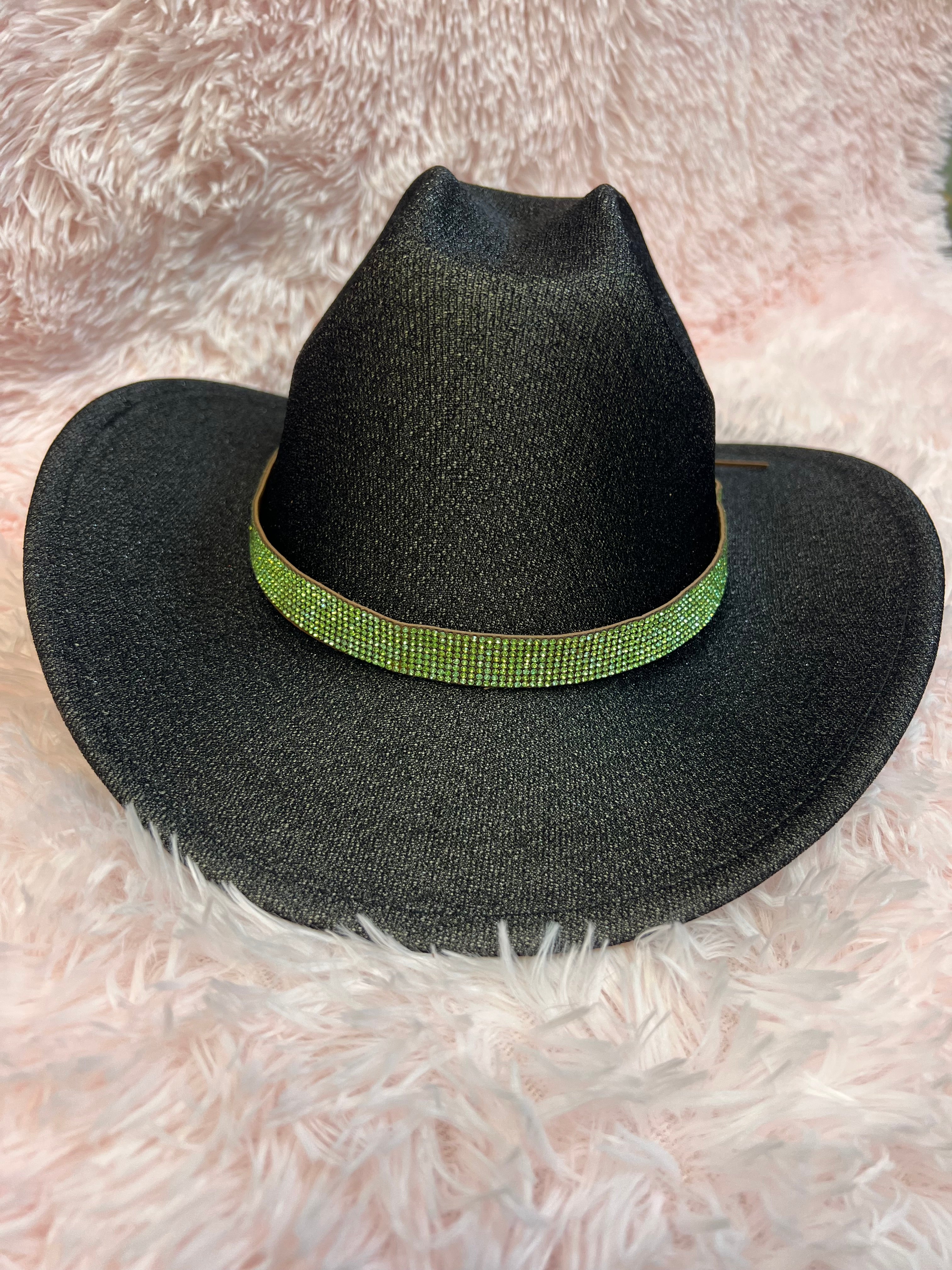 BLING HAT BAND GREEN, band only