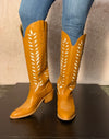 LUCIA Camel Cowboy Boots