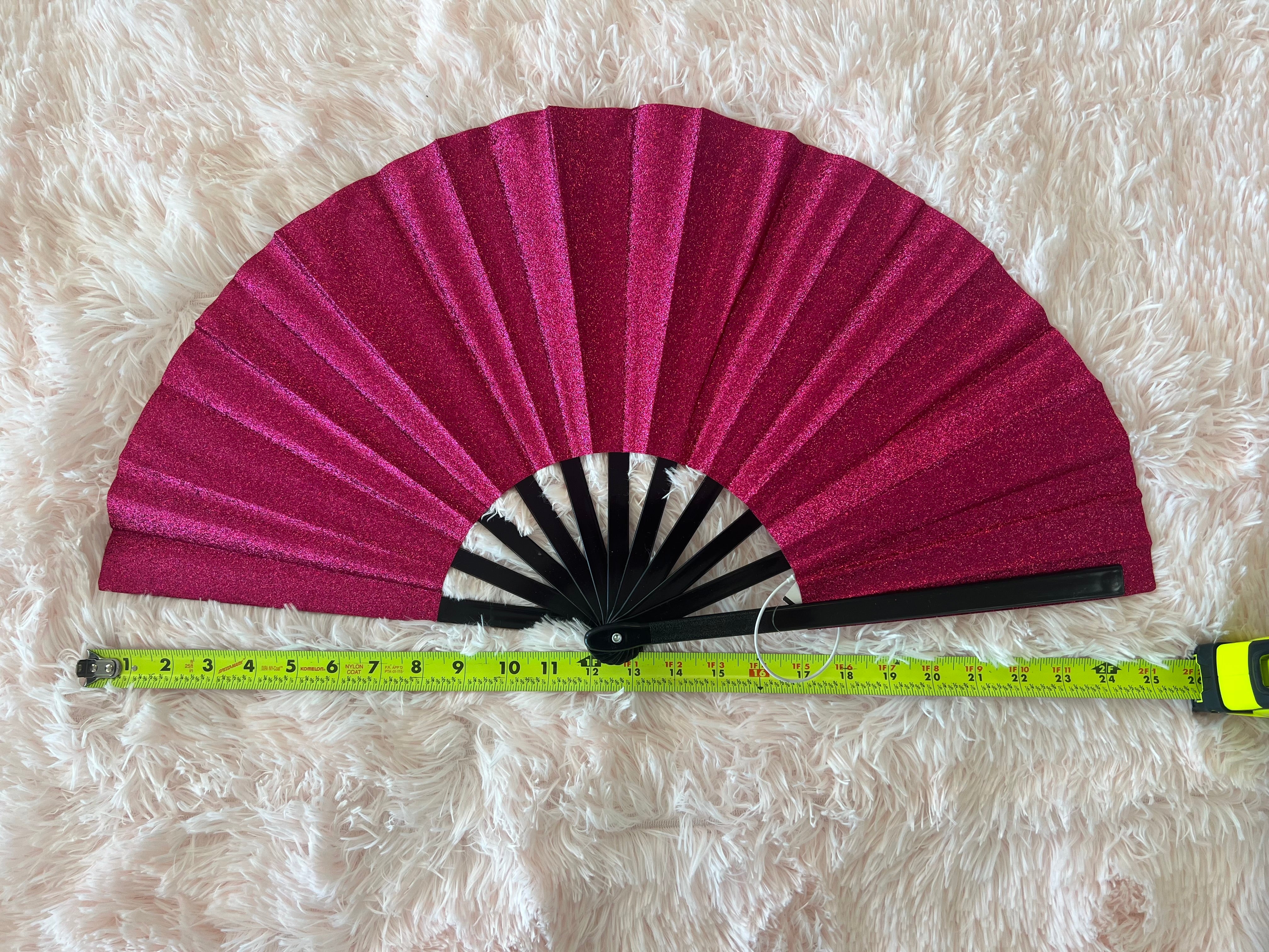 SHIMMER METALLIC FAN FUCHSIA PINK