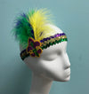 FLEUR DE LIS STRETCH SEQUIN MARDI GRAS HEADBAND/2024