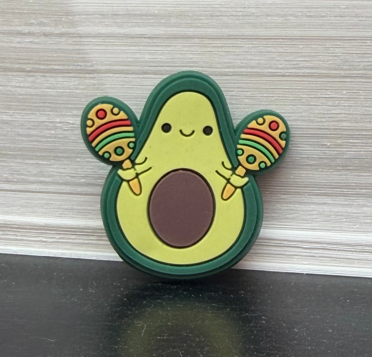 SHOE CHARMS - AVOCADO WITH MARACAS