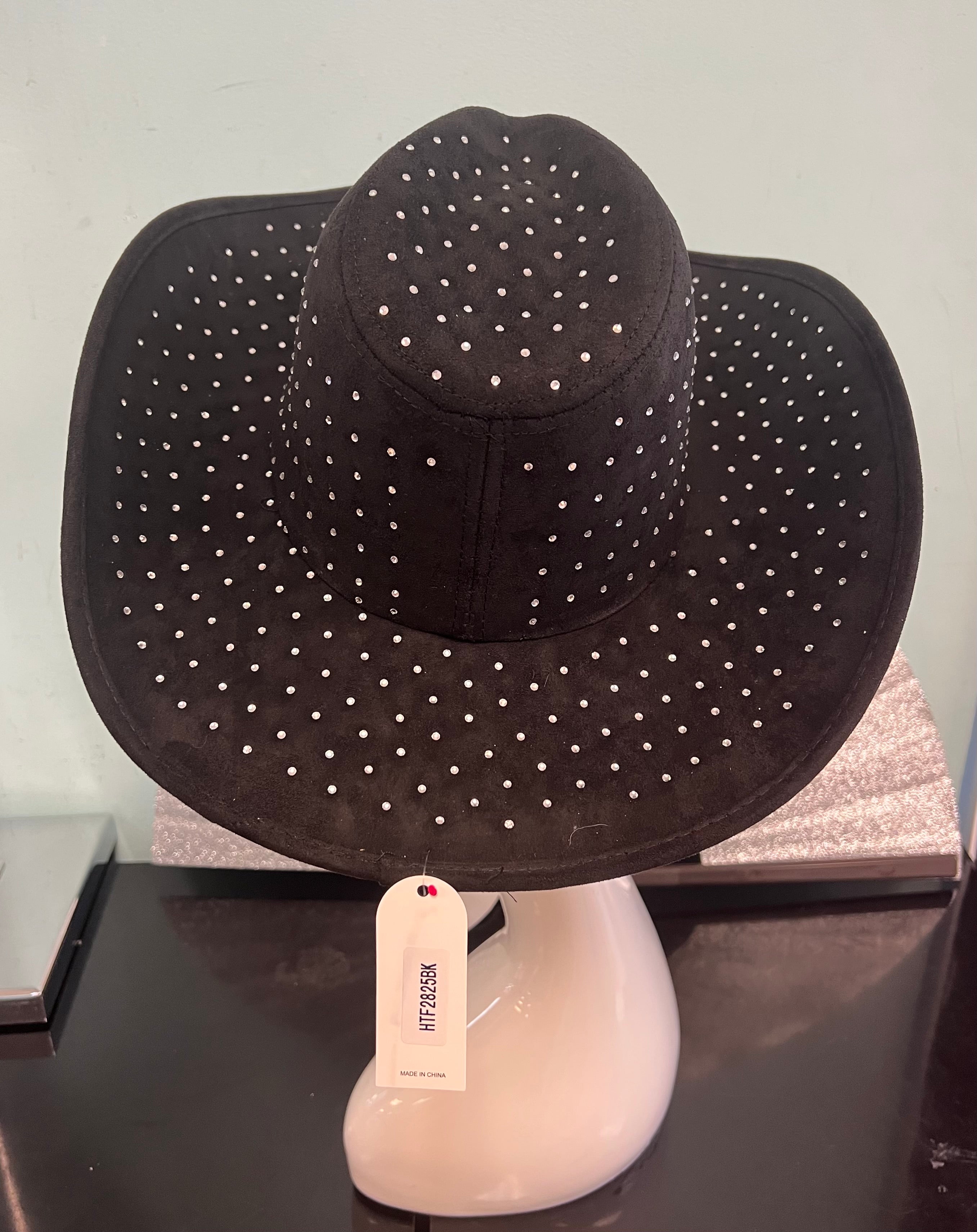 DIVA RHINESTONE COWBOY HAT black