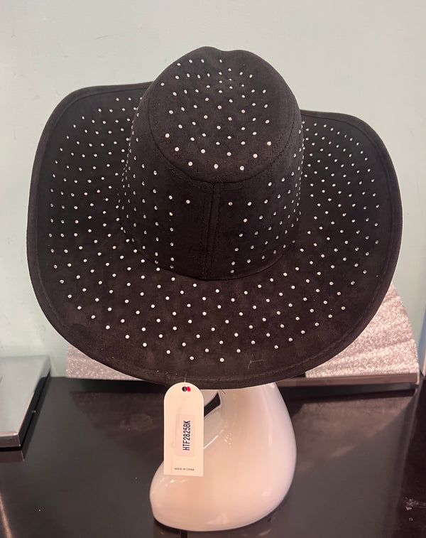 DIVA RHINESTONE COWBOY HAT black