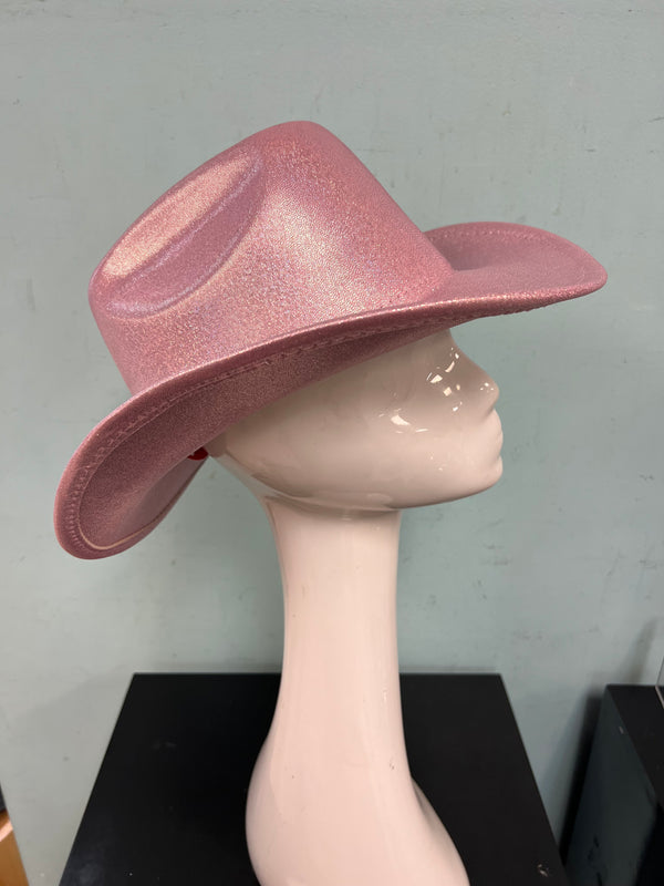 JESSIE Shiny Cowboy Hat Pink