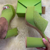 MYNTY Lime Faux Leather Knit Vamp