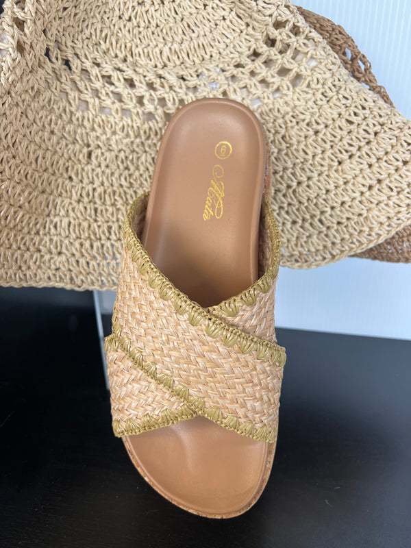 IN ORDER Nude Woven Sandal