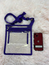 DOLLY CROSS BODY BAG CLEAR AND PURPLE