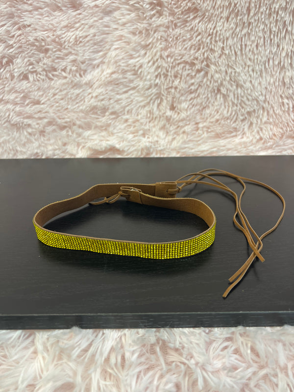 BLING HAT BAND YELLOW, band only