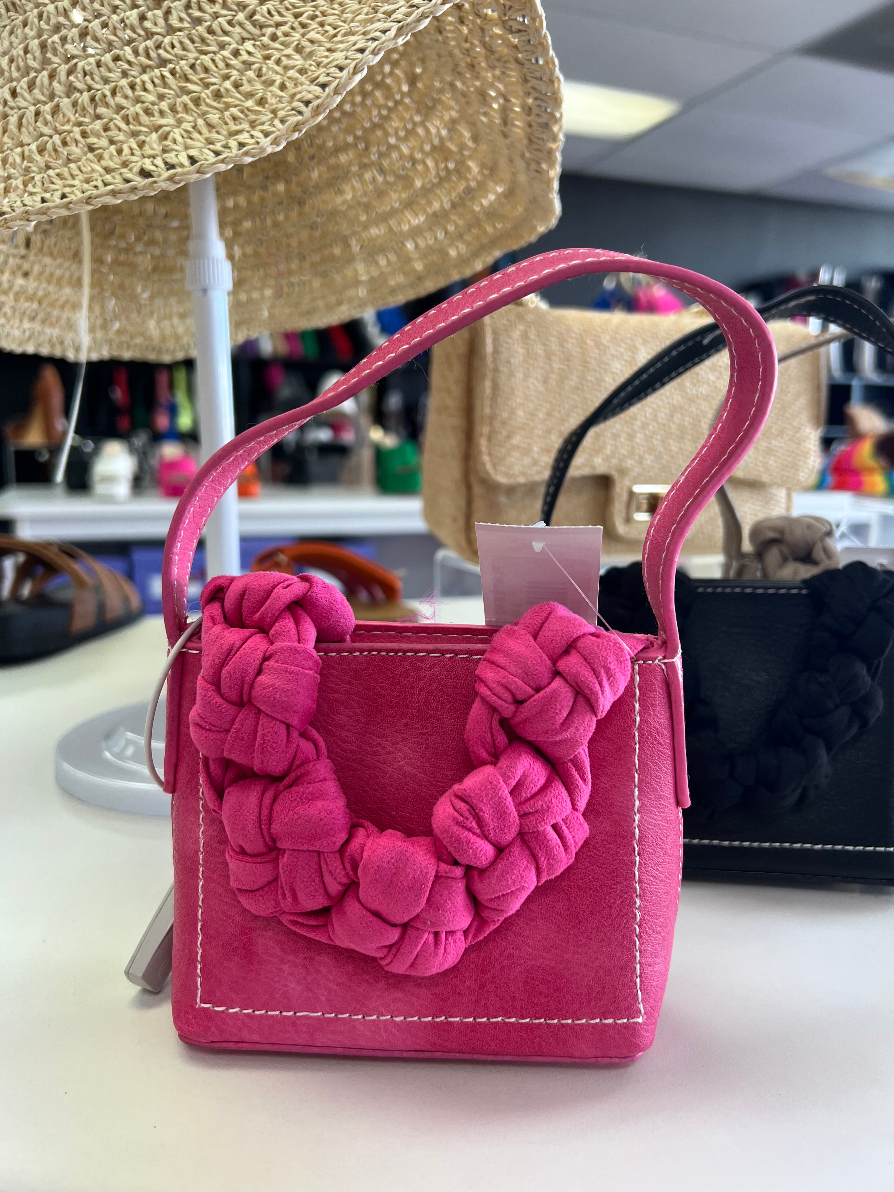 PLAITS BAG Fuchsia Pink