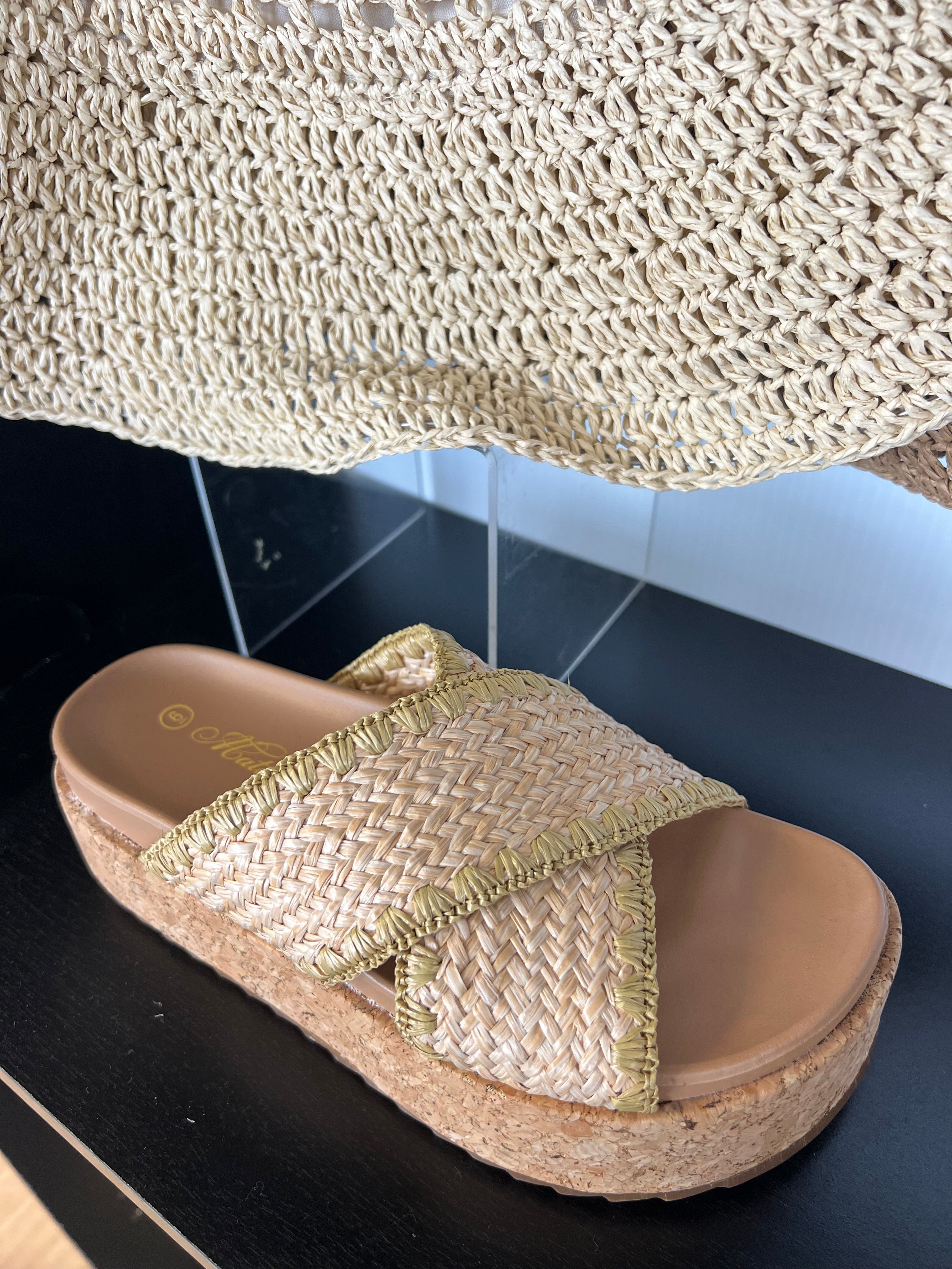 IN ORDER Nude Woven Sandal