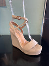 SUN
White Faux Leather
- Wedge Heel approx 4.5"
- Buckle Strap
crisscross ankle straps