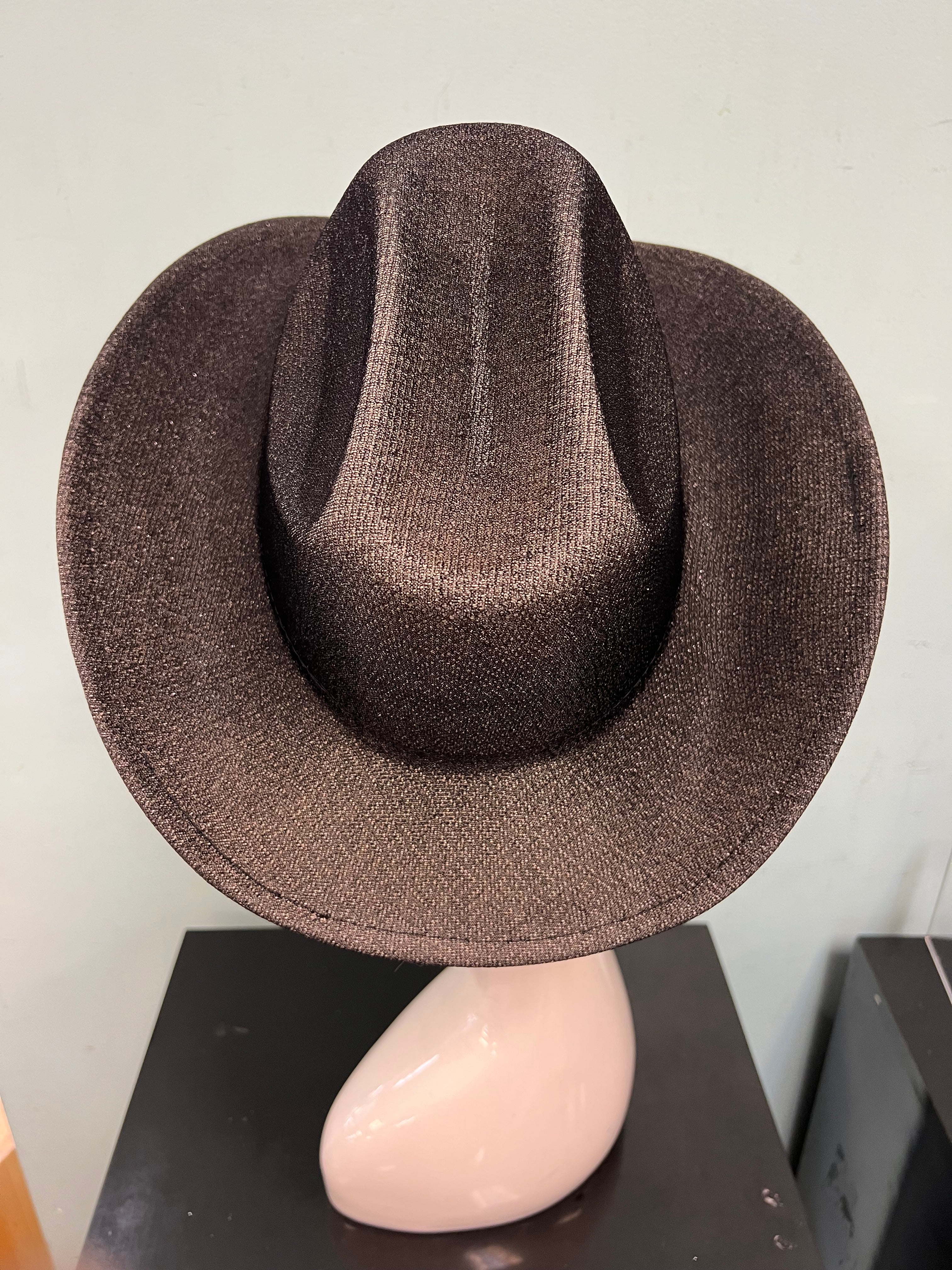 Jessie Shiny Cowboy Hat Black