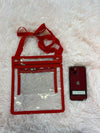 DOLLY CROSS BODY BAG CLEAR AND RED