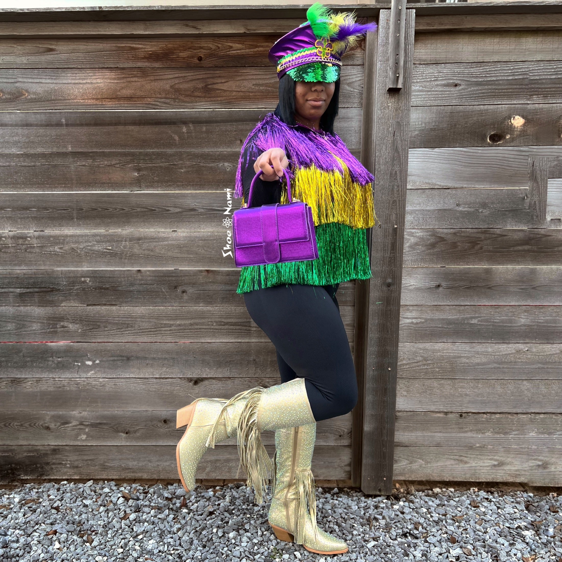 MARDI GRAS TINSEL VEST - ShoeNami