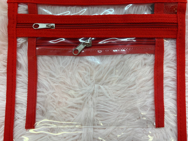 DOLLY CROSS BODY BAG CLEAR AND RED