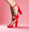 HELEN Red Patent Platform