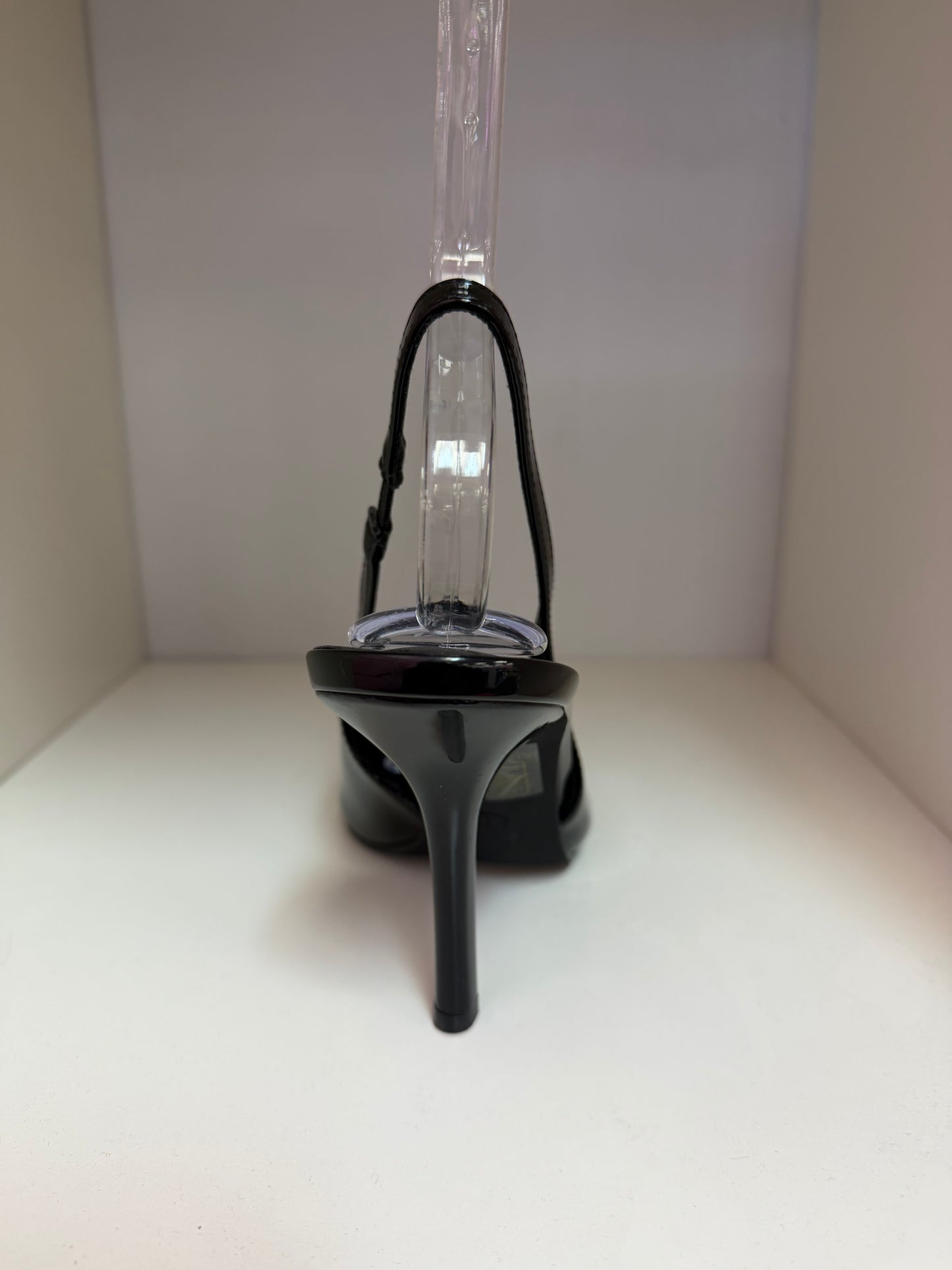 CONSTANTINE PATENT LEATHER POINTY TOE SLING BACK PUMP Black