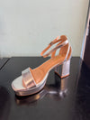 NEWDAY-03 Silver
Silver Metallic Faux Leather
- Block Heel
- Ankle Strap Heel
Platform approx 1"