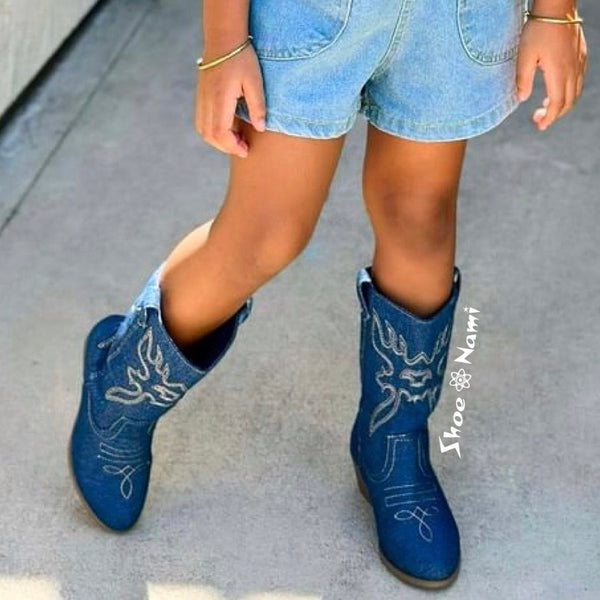 WESTERN-18K KIDS Blue Denim - ShoeNami