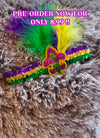 FLEUR DE LIS STRETCH SEQUIN MARDI GRAS HEADBAND/2024