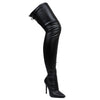 GISELE-50 Black Faux Leather - ShoeNami