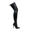 GISELE-50 Black Faux Leather - ShoeNami