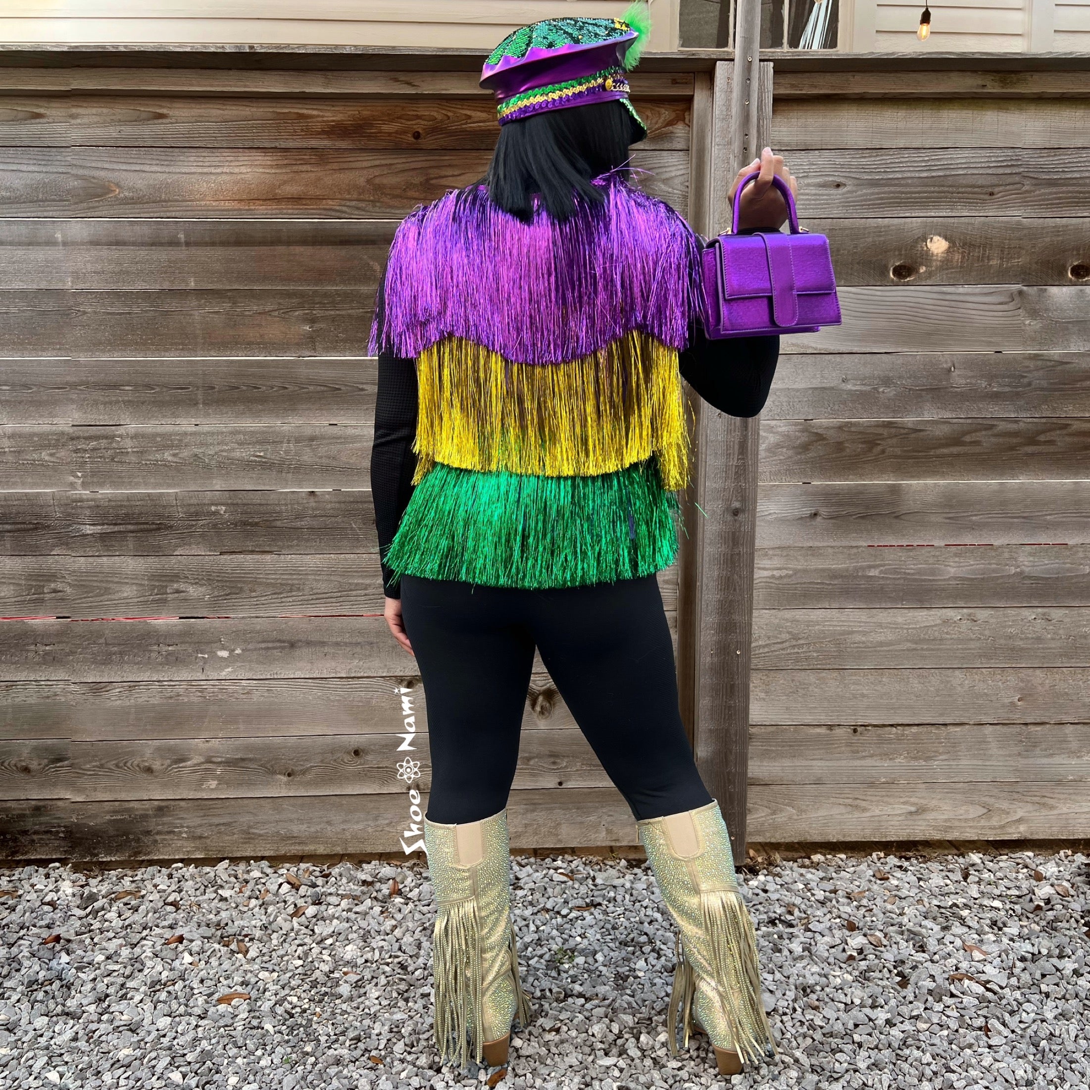 MARDI GRAS TINSEL VEST - ShoeNami