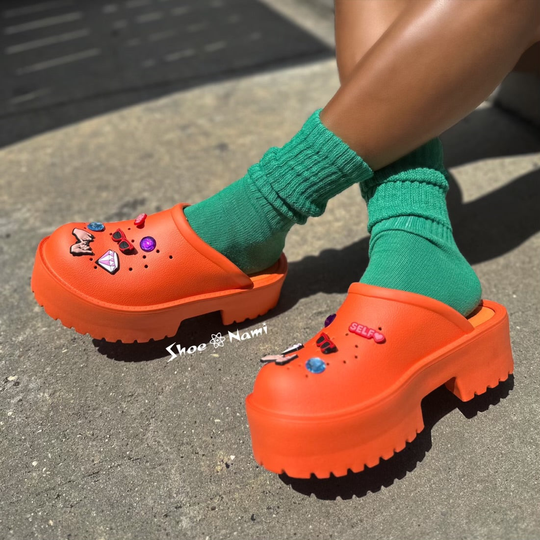 KLARAH-07 WITH CHARMS Orange - ShoeNami
