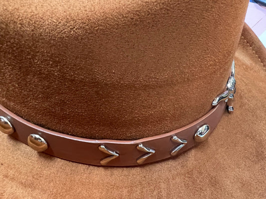 DRIVER FAUX SUEDE COWBOY HAT BROWN