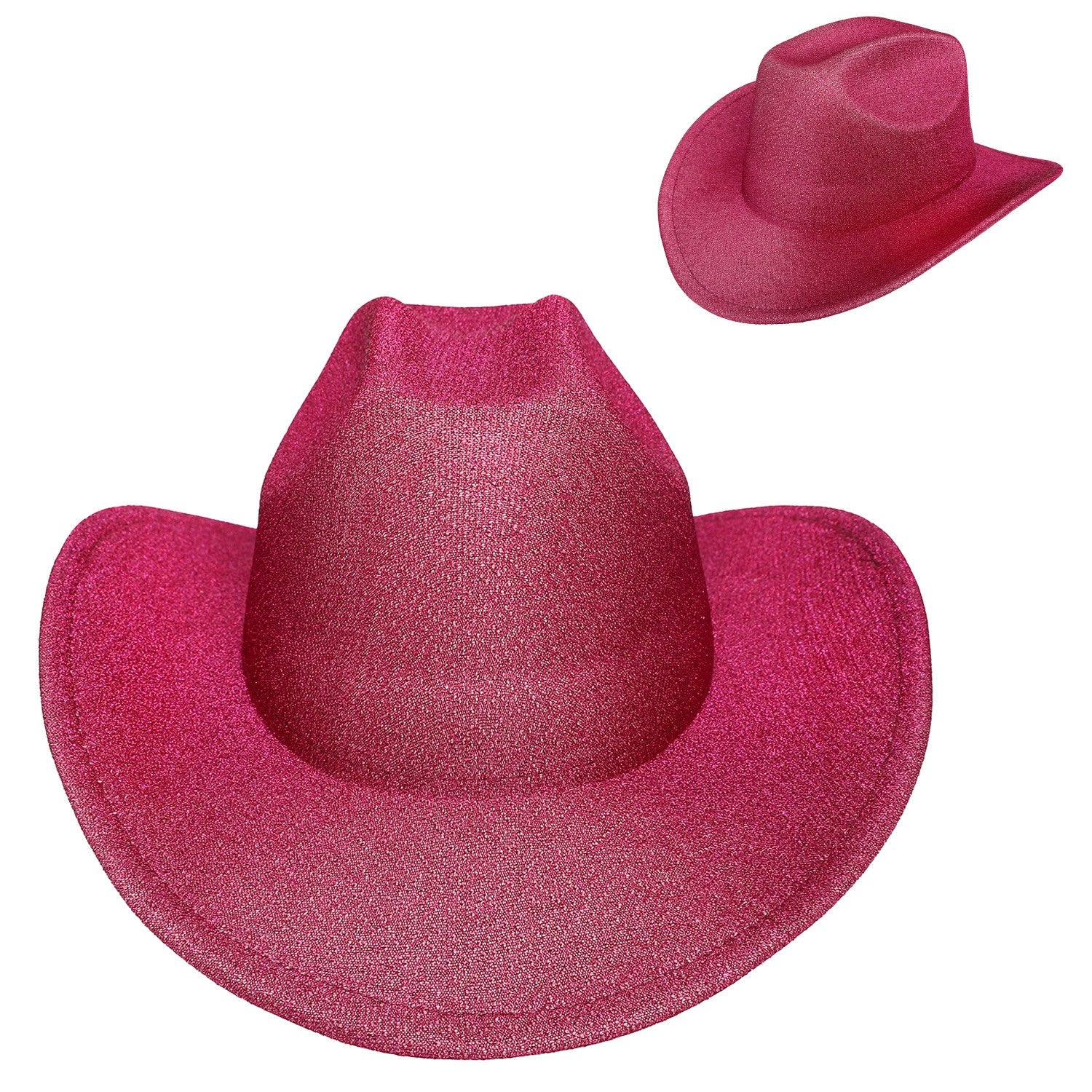 JESSIE Shiny Cowboy Hat Red
-faux suede cowboy hat in off white -matching off white braided band with buckle detail -interior ribbon inside hat to customize size -stiff, sturdy structure
