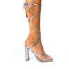 PAULITA-1 Silver Faux Leather
