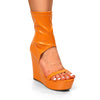 RHONA-54 Orange Faux Leather